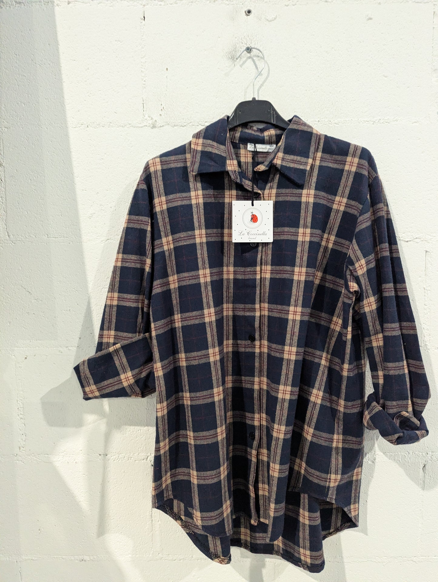 Camicia tartan donna.in tessuto di cotone caldo e morbido.t unica